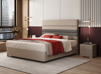 Modern Design Bed 180x200 Imitation leather Beds Double Sleep Room Hotel